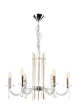 Люстра Crystal Lux AURELIO SP6 GOLD+CHROME/TRANSPARENT