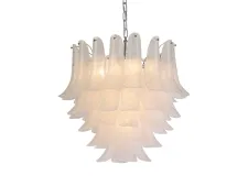 NEWPORT 8800 8810/C , Люстра, Chrome Clear glass with white sand D60*H54/150 cm E14 10*40W