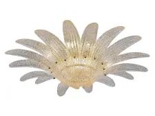 NEWPORT 8800 8809/PL gold , Потолочный светильник, Gold Clear glass with yellow sand D60*H18 cm G9 9*40W