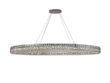 NEWPORT 8550 8550/160 C oval chrome , Люстра , Chrome Clear crystal D160*60*H11/250 cm G9 28*25W