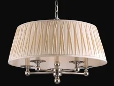 NEWPORT 31500 31505/C , Люстра, Nickel Shade beige D56*H32/150 cm Е14 5*40W