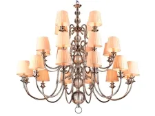NEWPORT 3100 31010+12/C без абажуров , Люстра, Nickel Clear glass D130*H120/220 cm Е14 24*40W