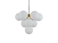 NEWPORT 3840 3840/68 С brass , Люстра , Brass Glass matt white D68*H53/150 cm Е14 10*40W
