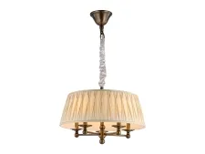 NEWPORT 31500 31505/C B/C , Люстра, Black brass Shade beige D56*H32/150 cm Е14 5*40W