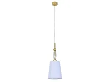 NEWPORT 4370 4371/S mat.gold , Подвесной светильник, Matte gold Clear glass Shade white
