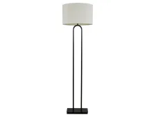 NEWPORT 3400 3401/FL , Торшер, Black+gold Shade beige D48*H176 cm E27 1*40W